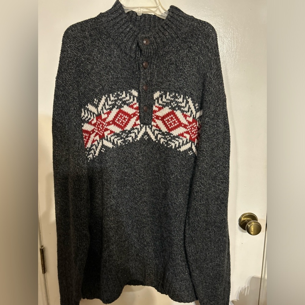 Mens IZOD Quarter Button Down Sweater Size 3XL